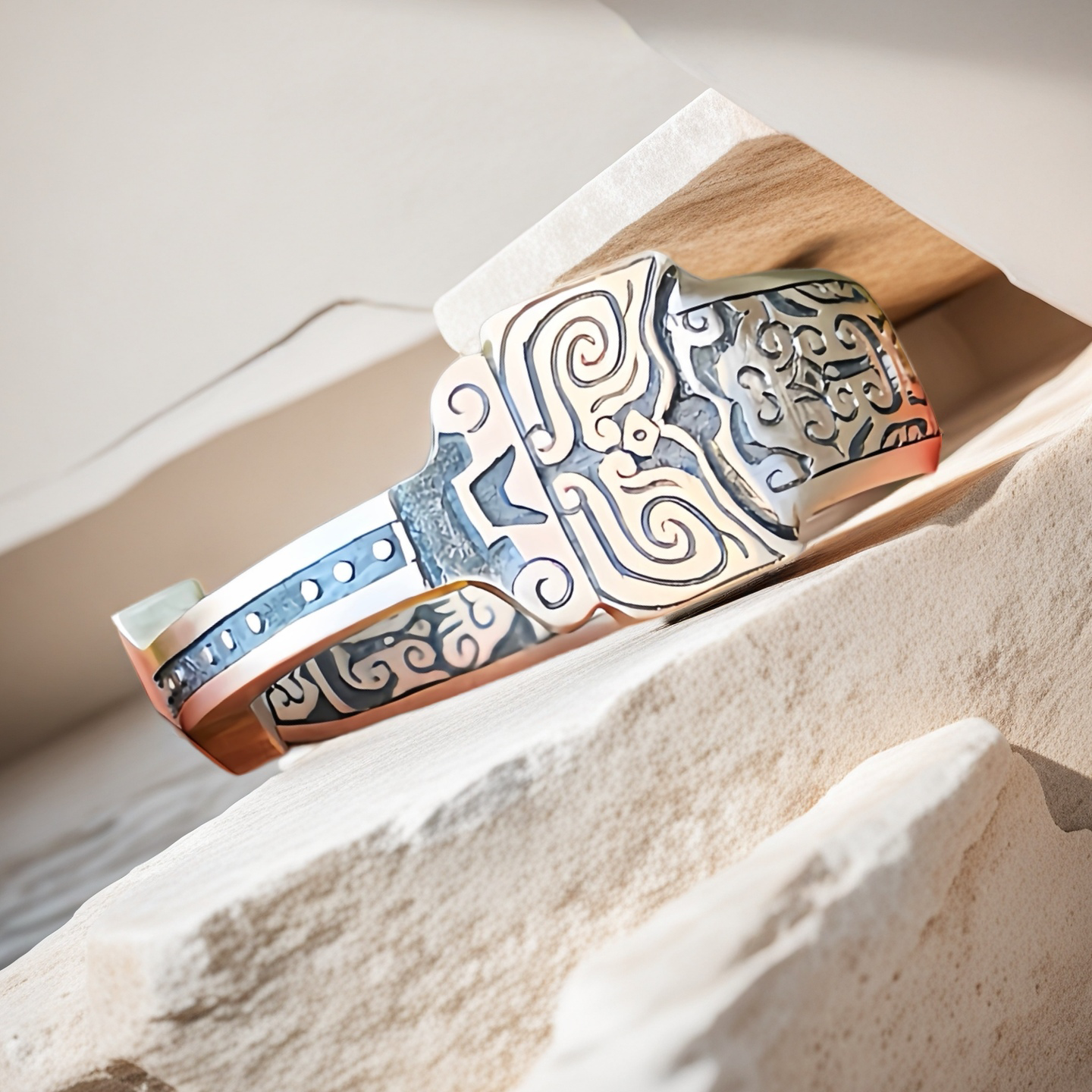 Sword Silver Bangle  (Item No. B0613)