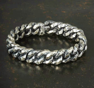 Heavy Metal Hammered Silver Bracelet  (Item No. ) Tartaria Onlinestore