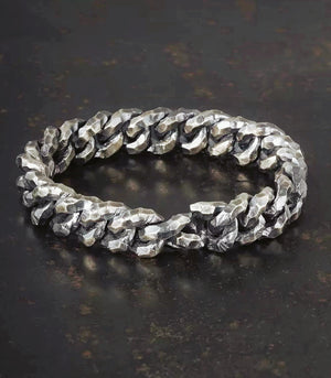 Heavy Metal Hammered Silver Bracelet  (Item No. ) Tartaria Onlinestore