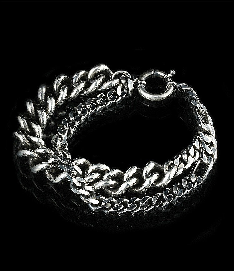 Double Link Hammered Silver Bracelet  (Item No. ) Tartaria Onlinestore