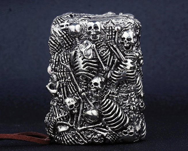 Burial Skull Zippo Lighter Case  (Item No. L0009) Tartaria Onlinestore