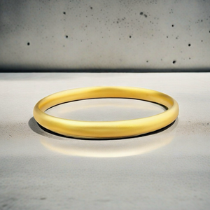 Handmade Hollow 24K Gold Bangle (Item No. GB0026)