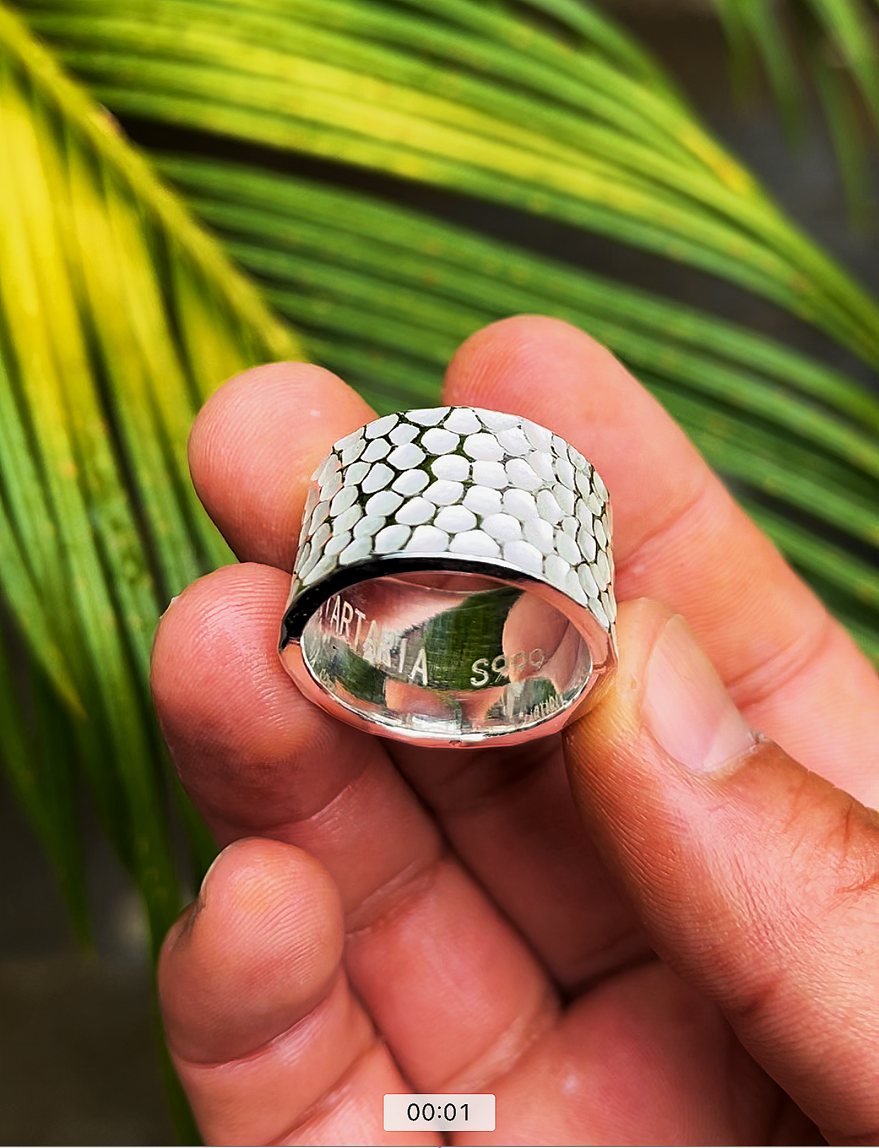 Hammered Silver Ring (Item No. R0119) Tartaria Onlinestore