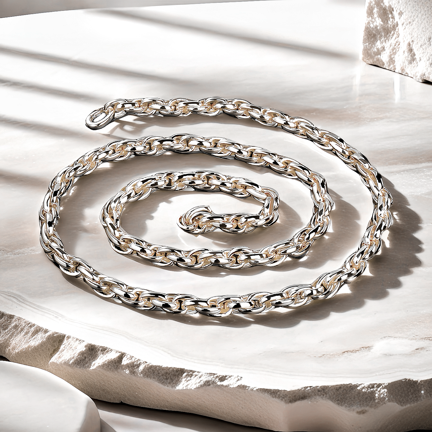 Classic Sterling Silver/9k/14k/18k Gold Necklace Chain (Item No. GN0001）