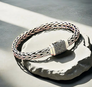 Braided Bracelet Silver Chain (Item No.B0577)