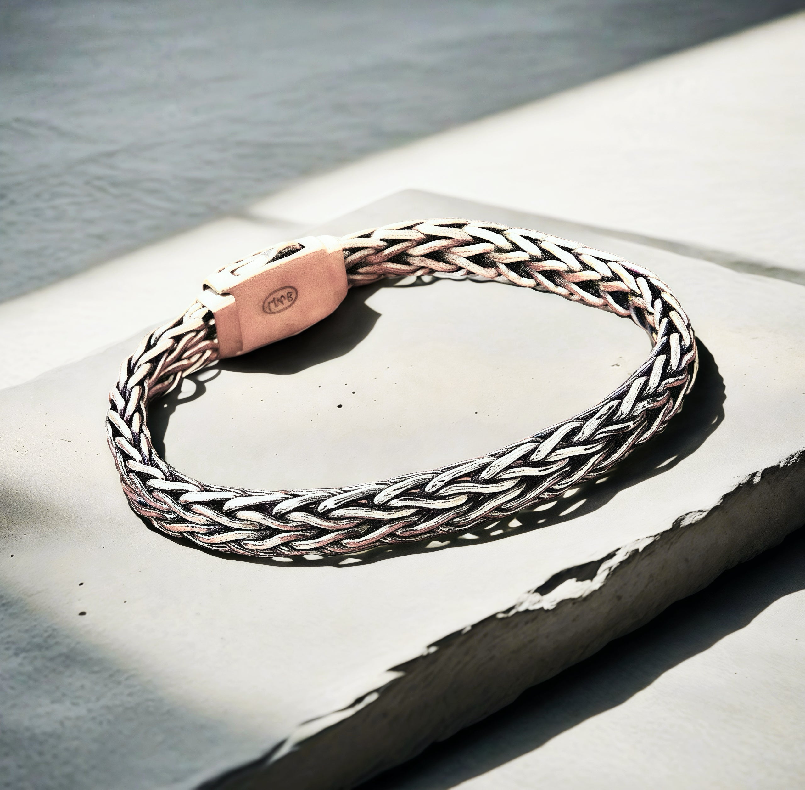 Braided Bracelet Silver Chain (Item No.B0577)