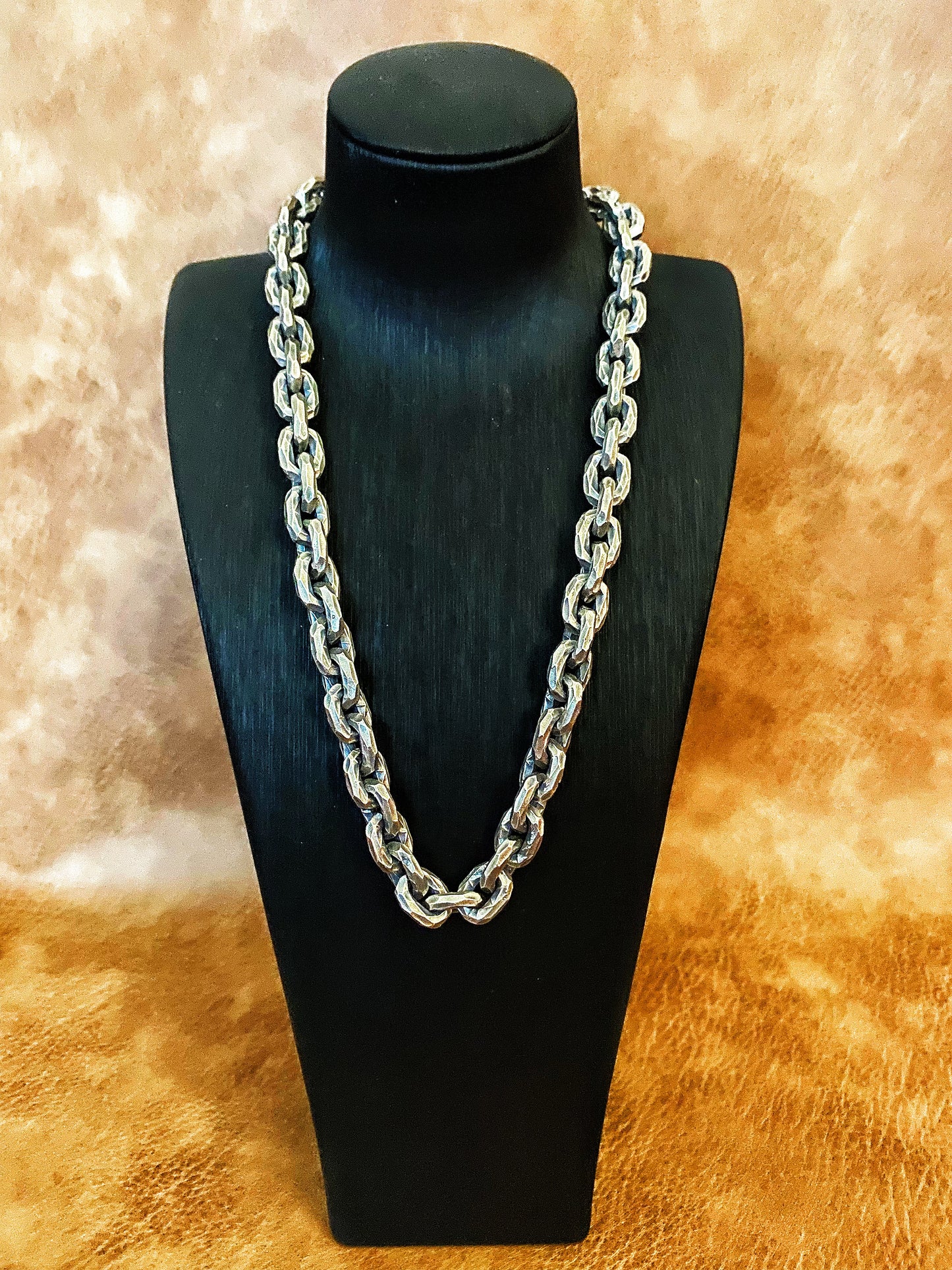 11mm Hammered Silver Necklace Chain (Item No. N0003) Tartaria Onlinestore
