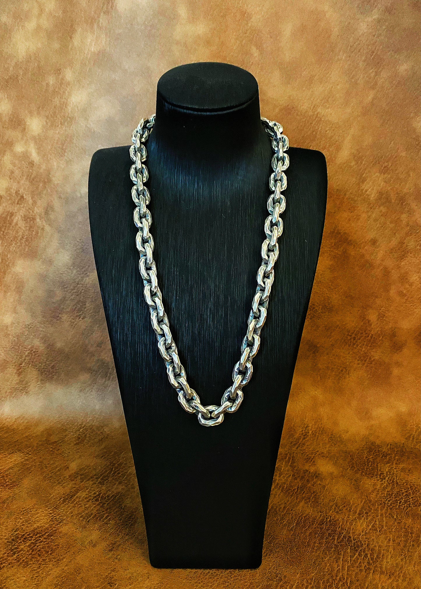 11mm Hammered Silver Necklace Chain (Item No. N0003) Tartaria Onlinestore
