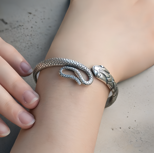 Ouroboros Silver Bangle (Item No. B0106)