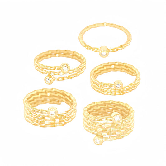 Wire-wrapped 18k Gold  Ring (Item No. DG131CR）