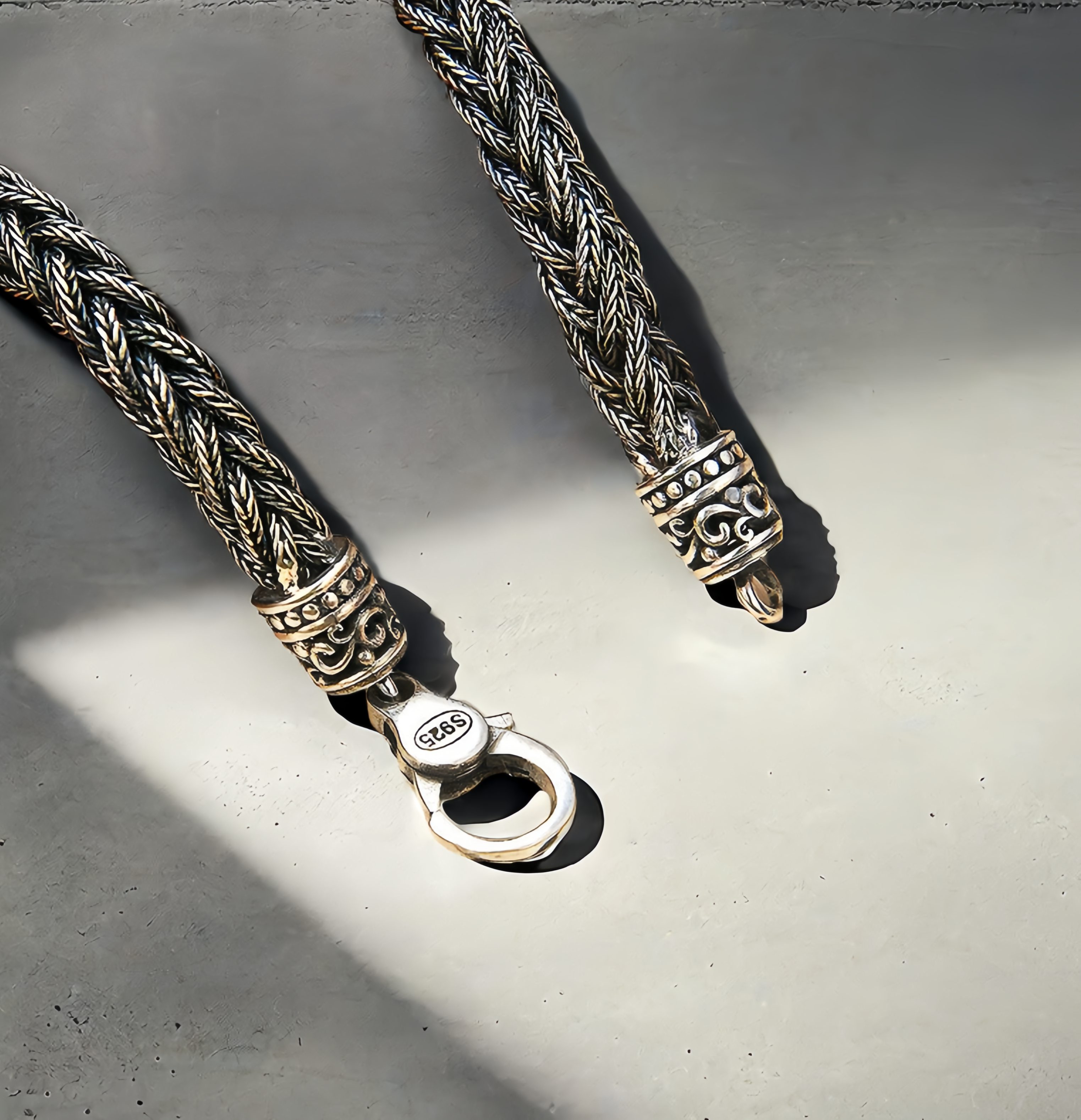 Braided Silver Chain (Item No.B0636）