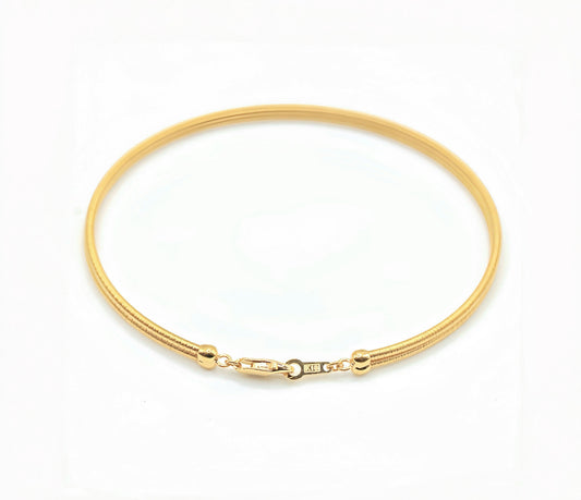 Double Strand Twisted 18K Gold Bracelet (Item No. SX051CB)