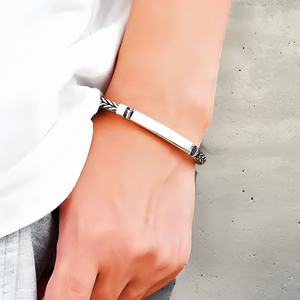 Classic Braided Silver Bracelet (Item No. B0623)