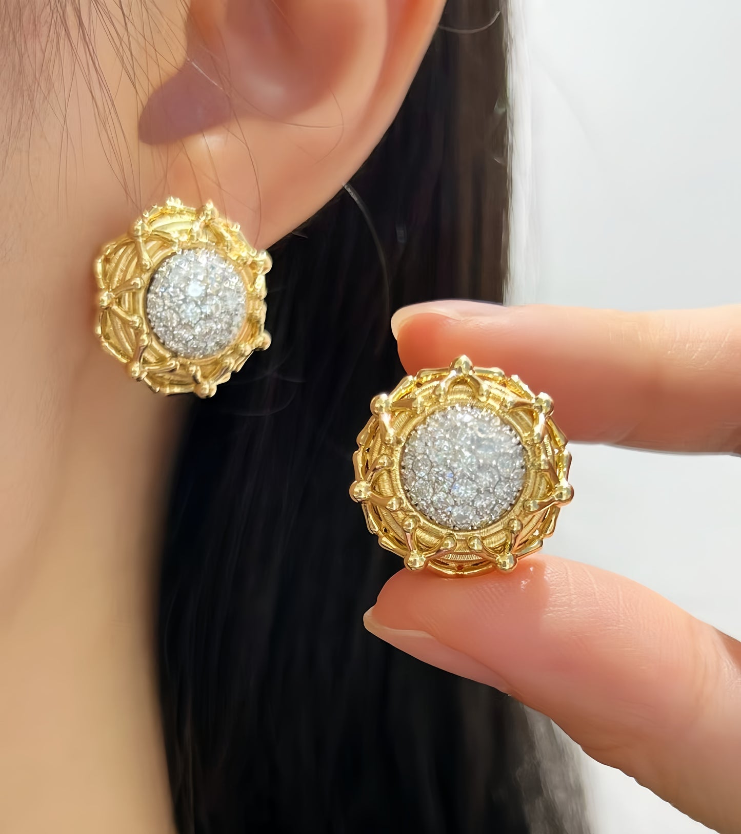 Sun Flower 18k Gold Diamond Ring (Item No. VT143）