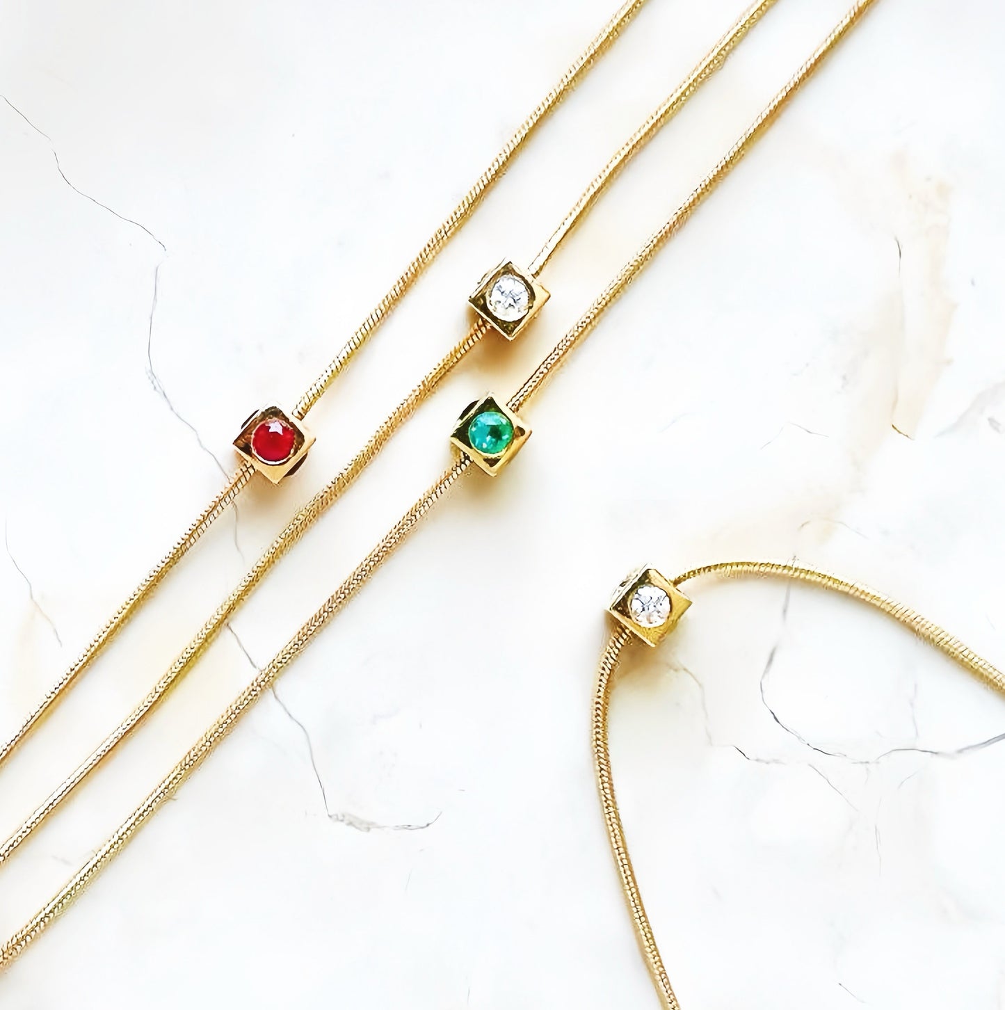 Vintage 18k Gold Diamond Ruby Emerald Bracelet (Item No. VT107）