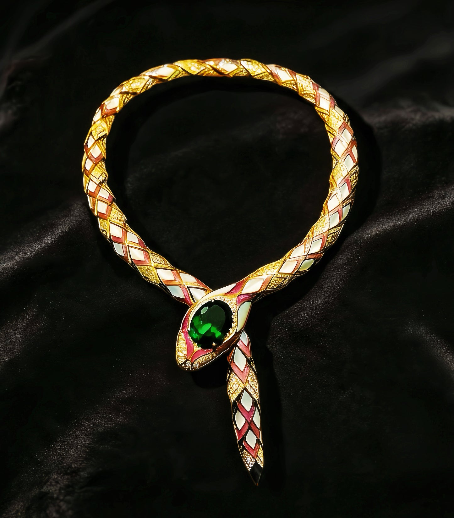 Gold Ouroboro Set/ Necklace Bracelet Ring (Item No. GP0017)