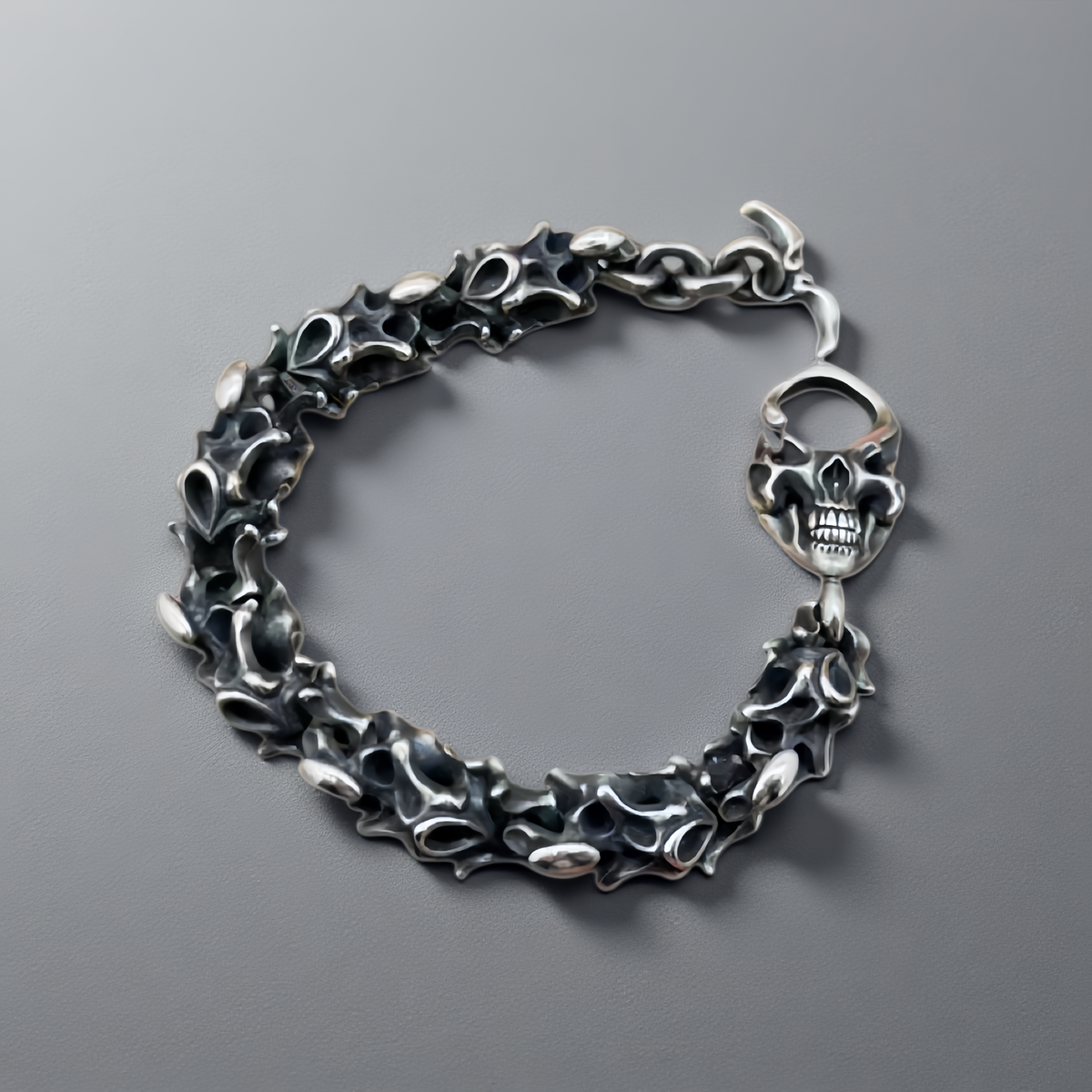 Skull Silver Bracelet Chain (Item No.SC044)