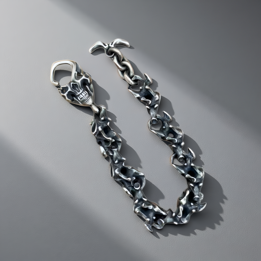 Skull Silver Bracelet Chain (Item No.SC044)