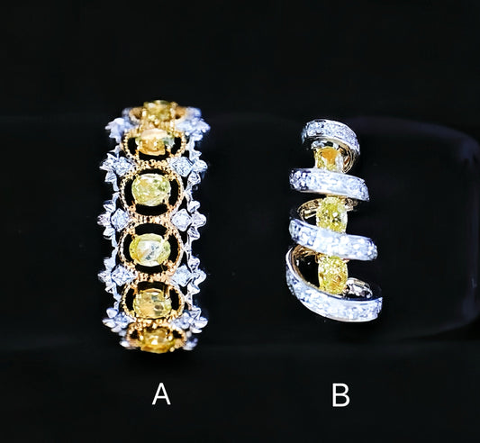 Lace Vintage 18k Gold Diamond Ring (Item No. VT028）