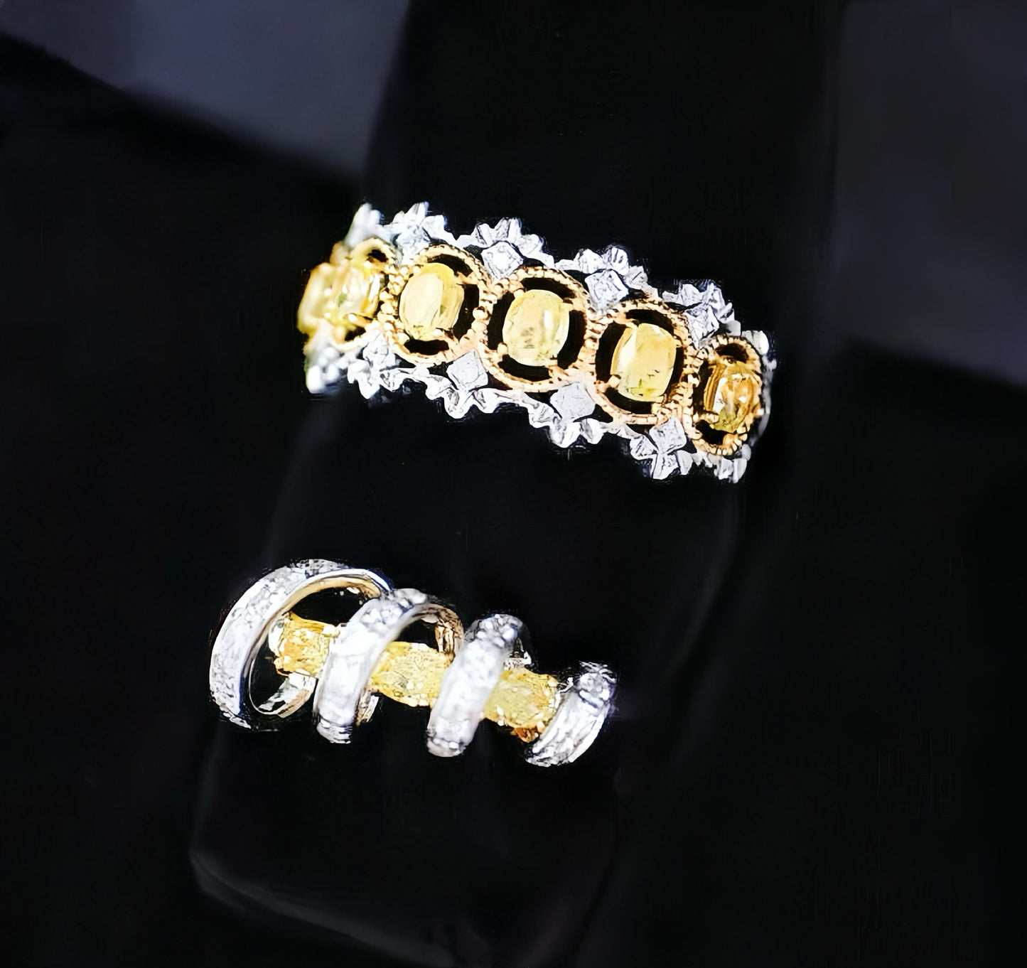 Lace Vintage 18k Gold Diamond Ring (Item No. VT028）