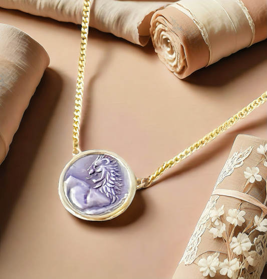 Lion Ancient Coin Medallion 18K Gold Collection (Item No. COIN009）