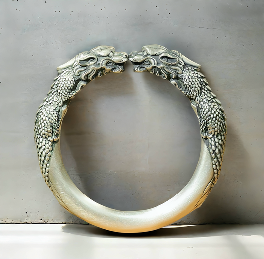 Double Dragon Silver Bangle (Item No. B0270)