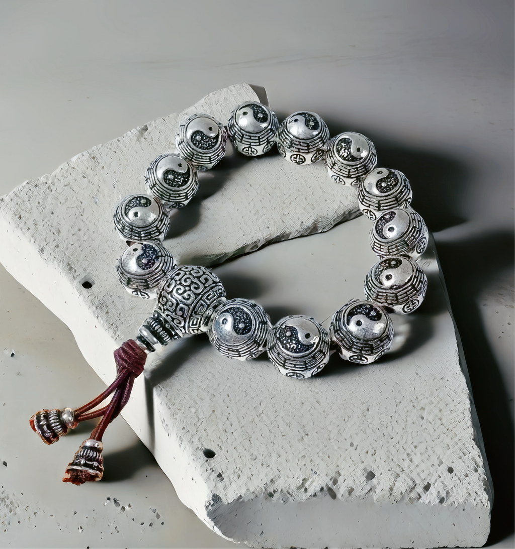 Beaded Buddha Silver bracelet (Item No. B0004)