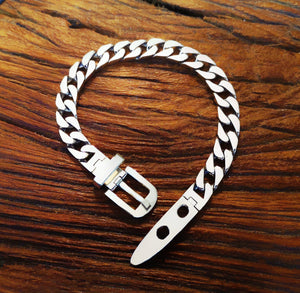 Buckle Silver Chain Bracelet (Item No. B0234)