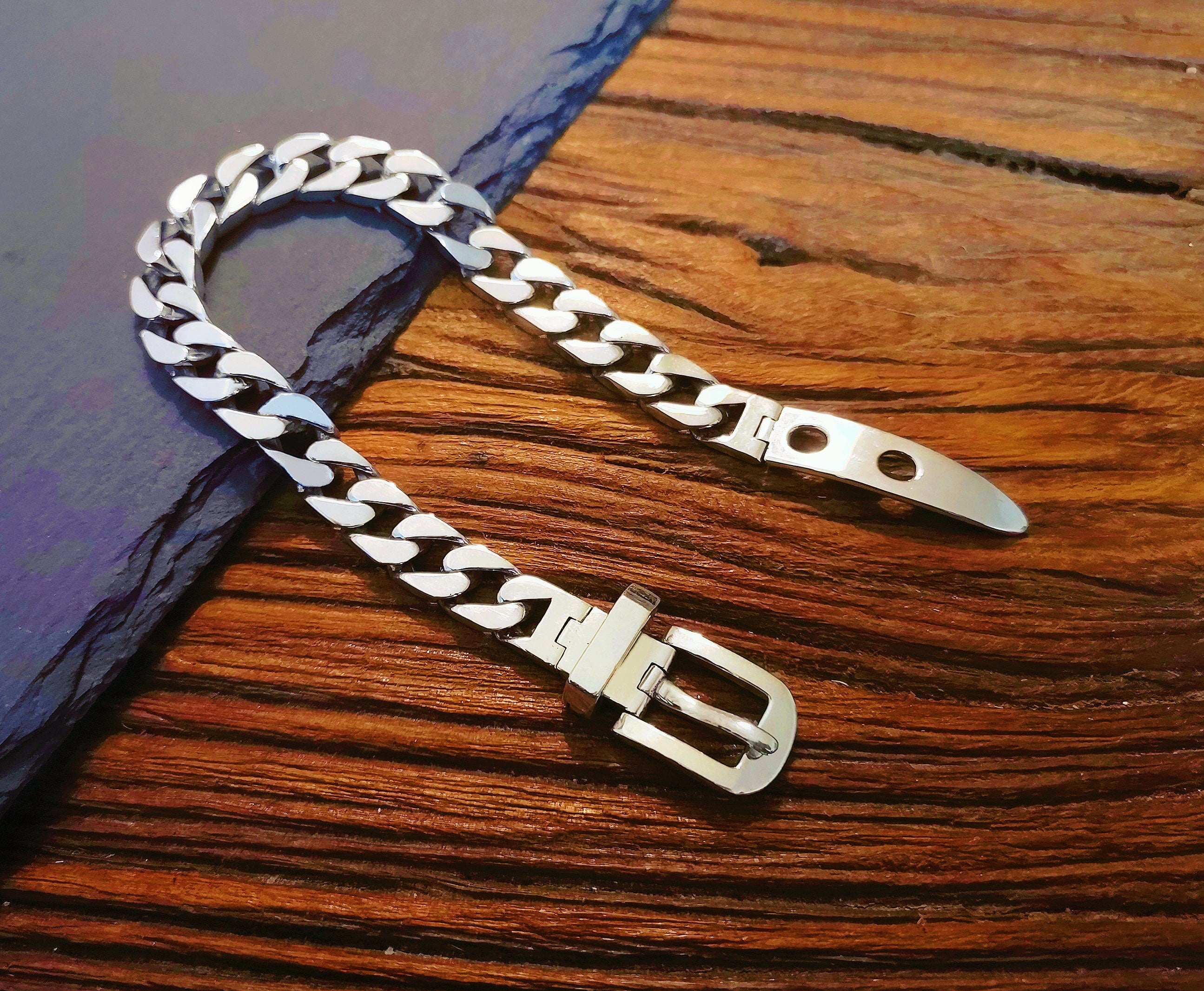 Buckle Silver Chain Bracelet (Item No. B0234)