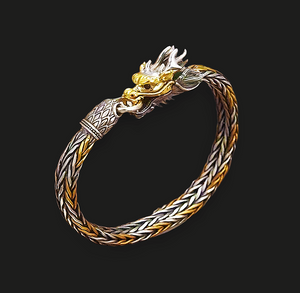 Dragon braided Silver Bracelet chain (Item No. B0567)