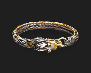 Dragon braided Silver Bracelet chain (Item No. B0567)