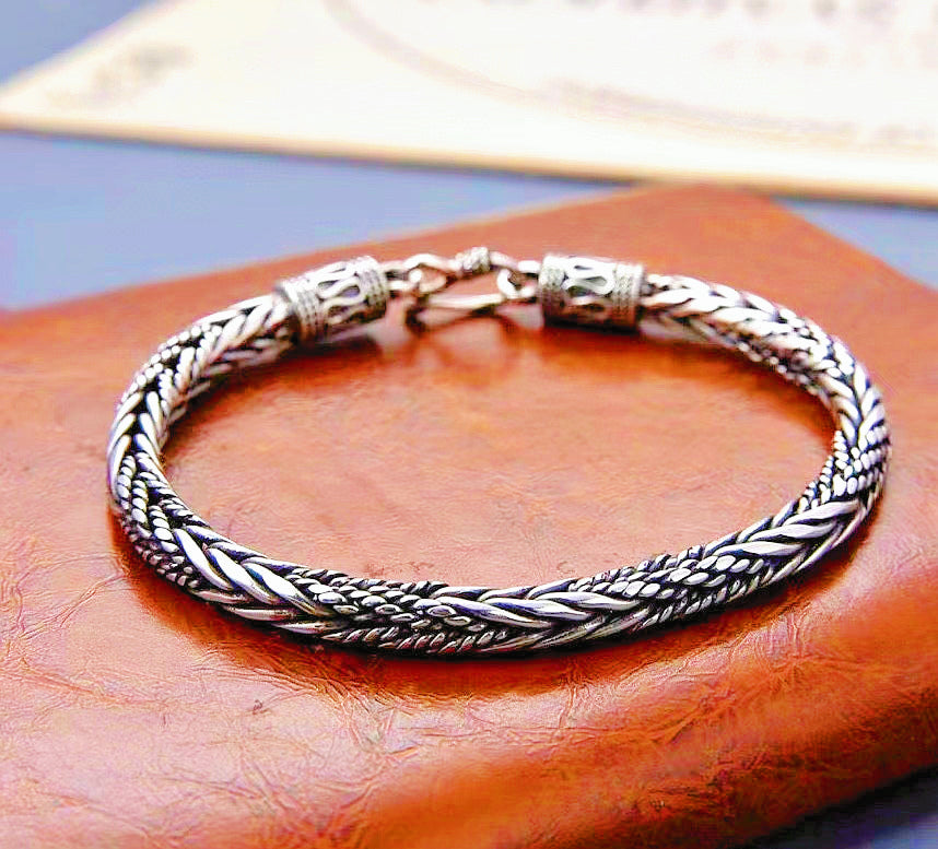 Braided Silver Bracelet (Item No. B0459)