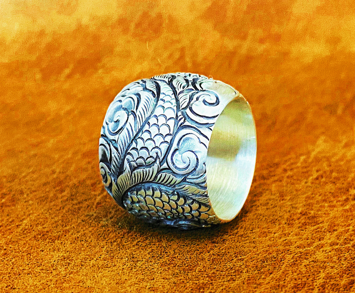 Large Dragon Silver Ring (Item No. R0117)