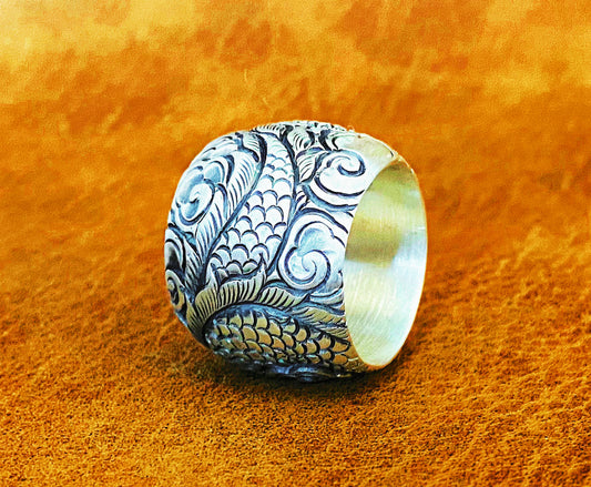 Large Dragon Silver Ring (Item No. R0117)