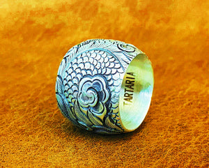 Large Dragon Silver Ring (Item No. R0117)