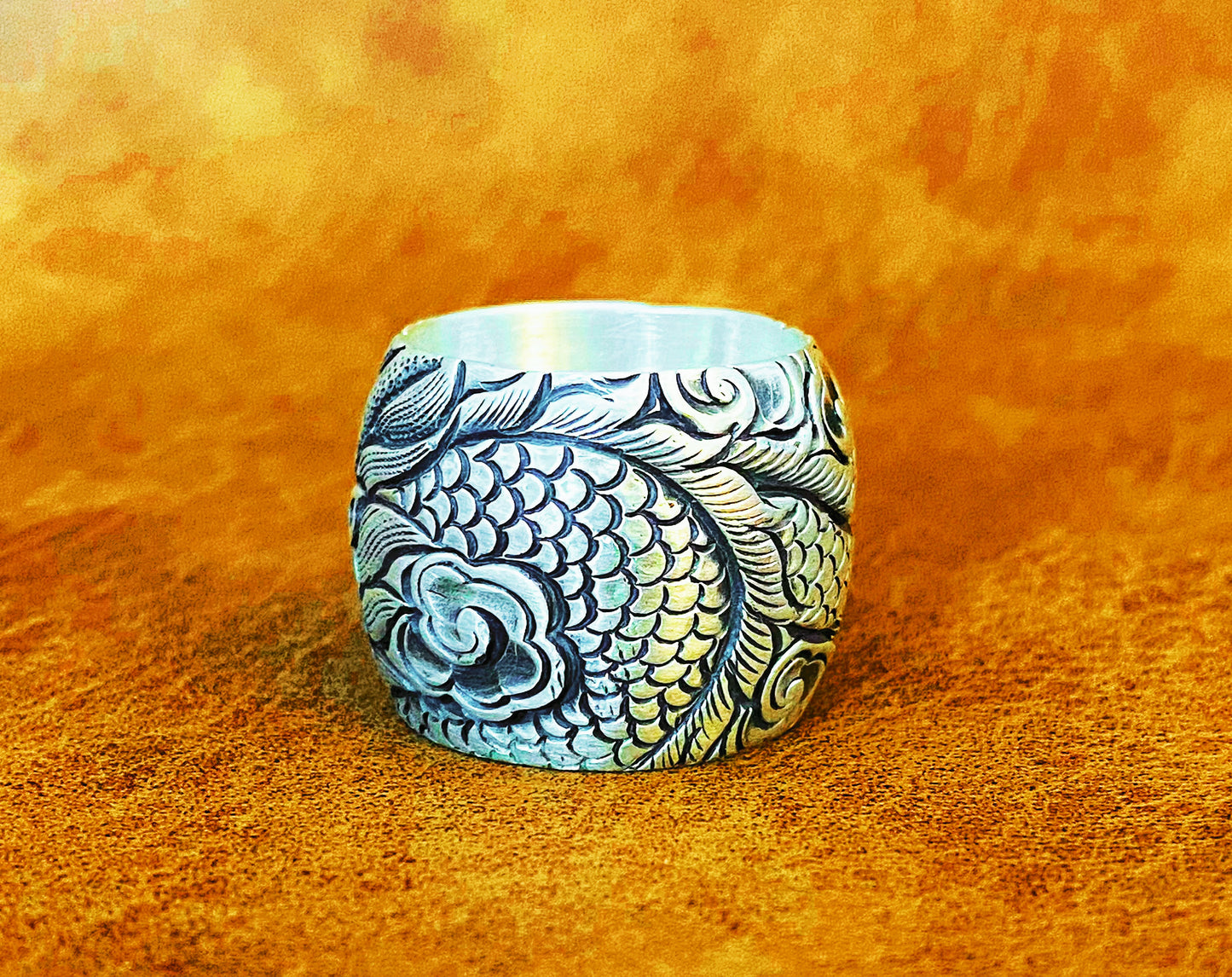 Large Dragon Silver Ring (Item No. R0117)