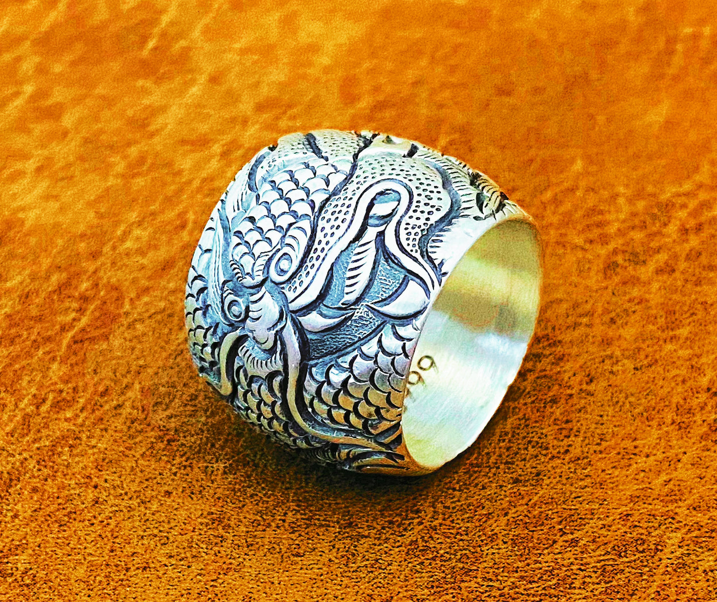 Large Dragon Silver Ring (Item No. R0117)