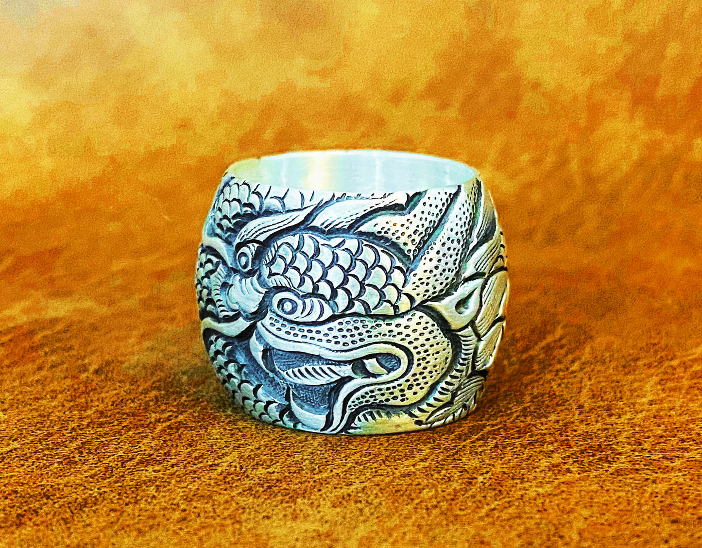 Large Dragon Silver Ring (Item No. R0117)