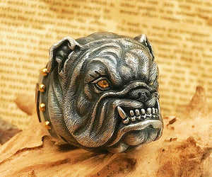 Bulldog Silver Ring (Item No. R0111)