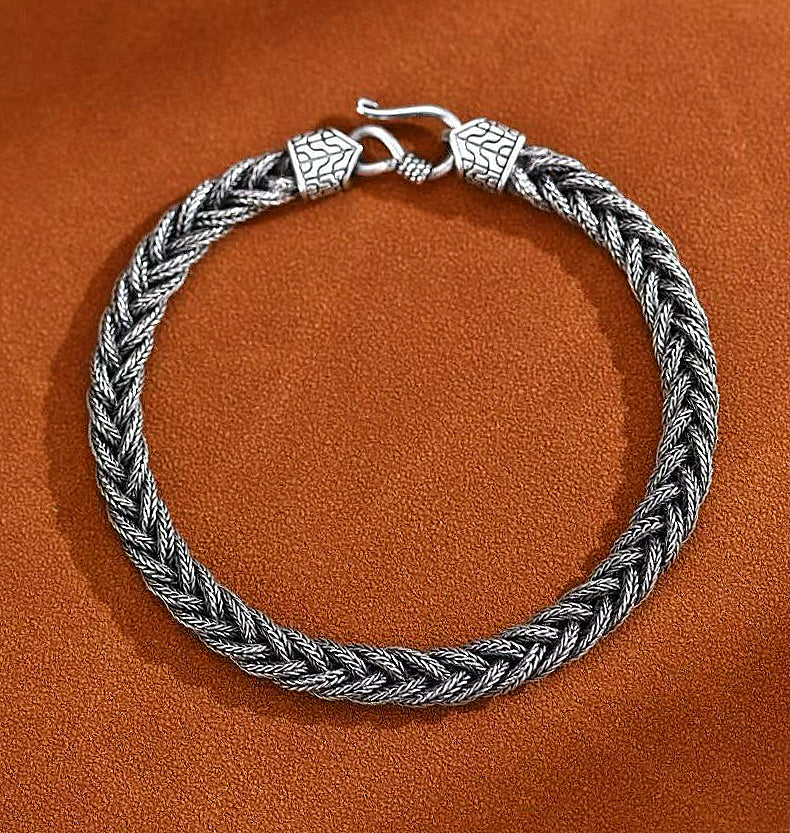 Classic Braided Silver Bracelet (Item No. B0624) Tartaria Onlinestore