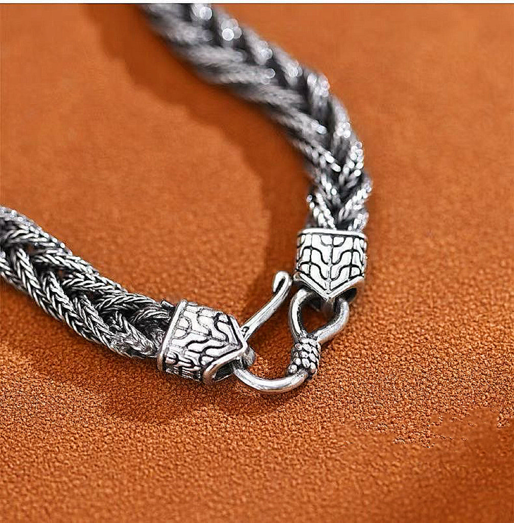Classic Braided Silver Bracelet (Item No. B0624) Tartaria Onlinestore