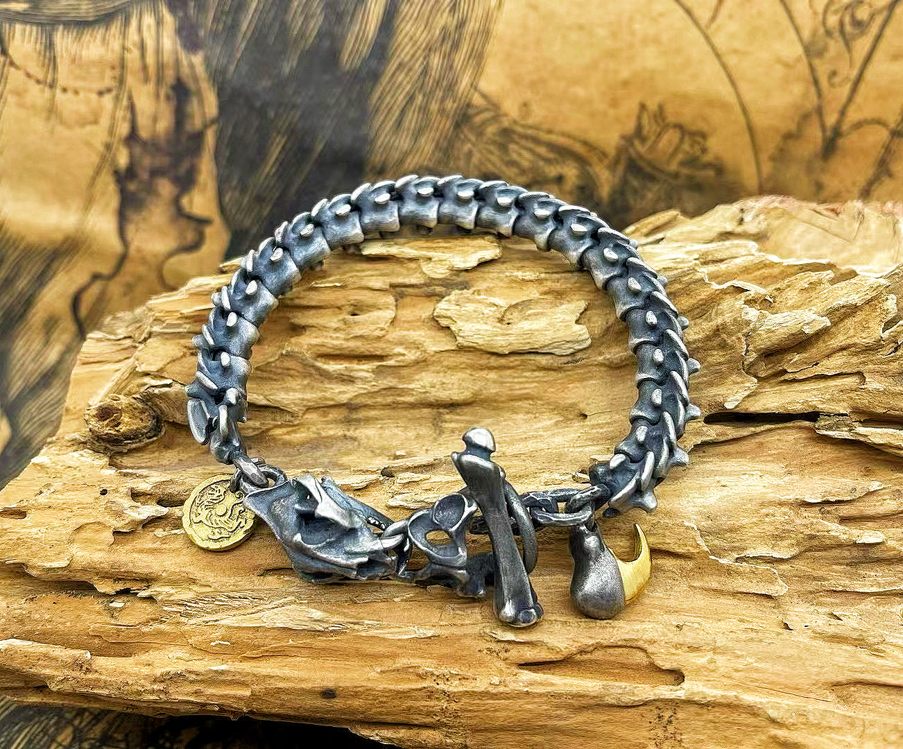 Dragon Scale Silver Bracelet Chain (Item No. B0) Tartaria Onlinestore