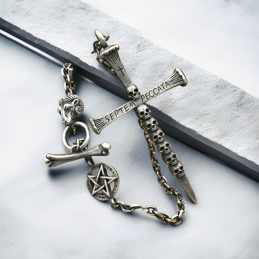 Skull & Cross Silver Pendant (Item No. SC020)