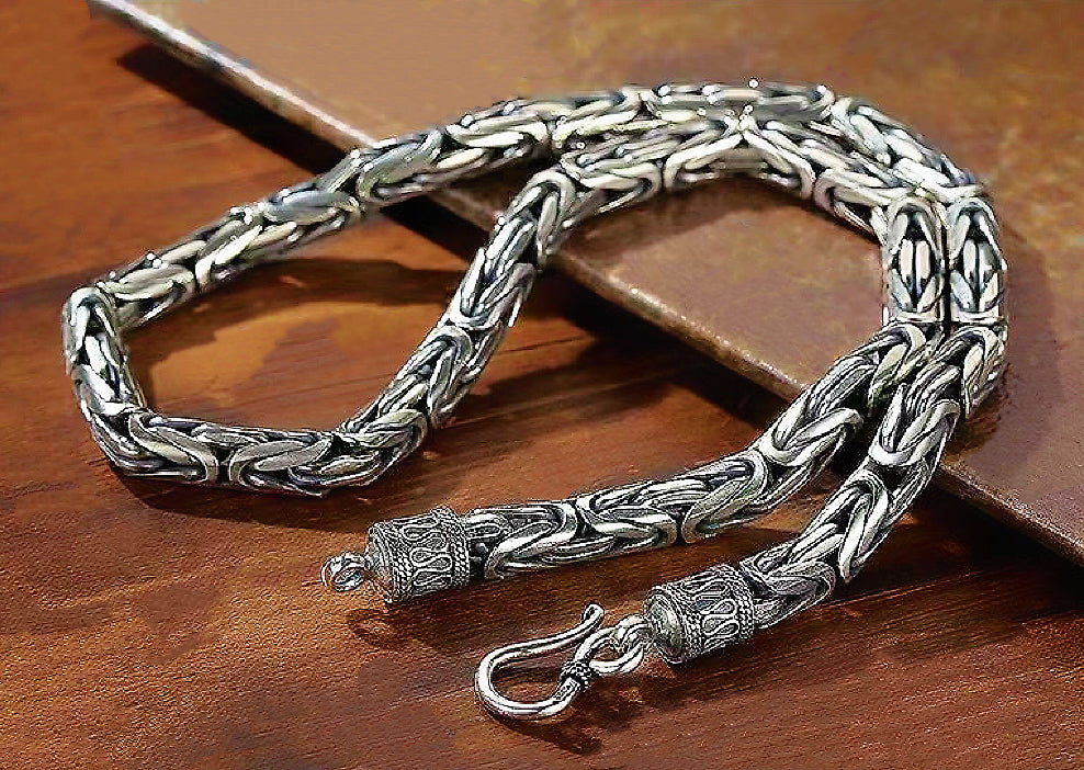 Classy Braided Silver Necklace Chain (Item No. N0139） Tartaria Onlinestore
