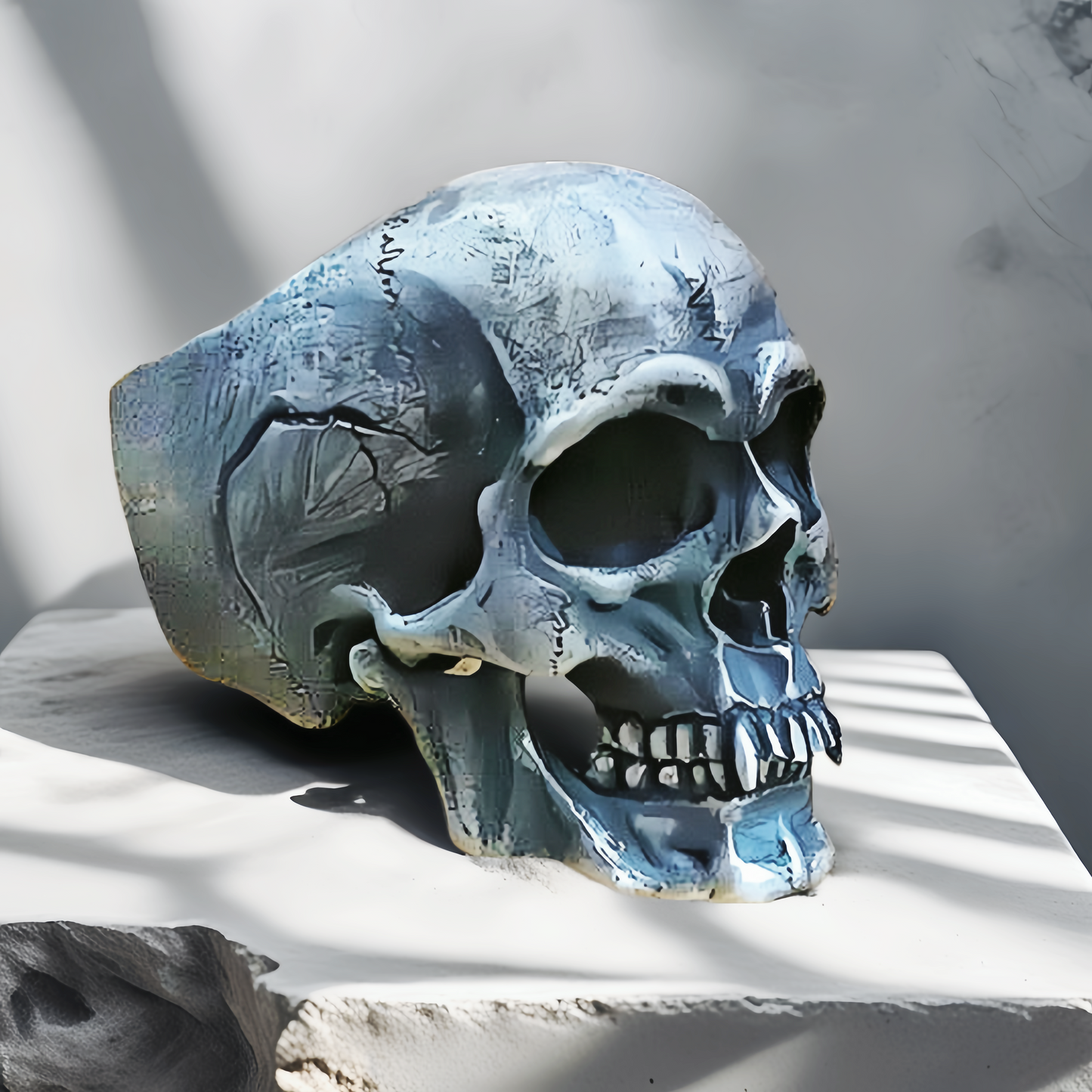 Skull Silver Ring (Item No. SC015)