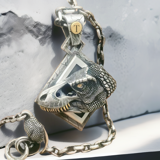 Jurassic Wolrd Silver Pendant Necklace (Item No. SC001)