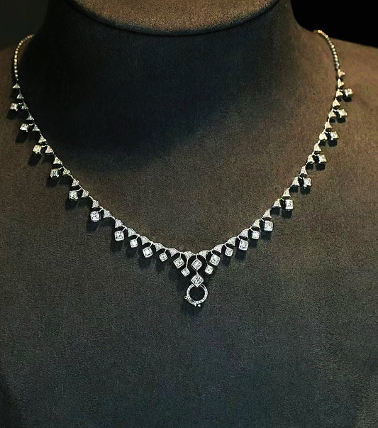 Vintage 18k Gold Diamond Necklace (Item No. VT208）