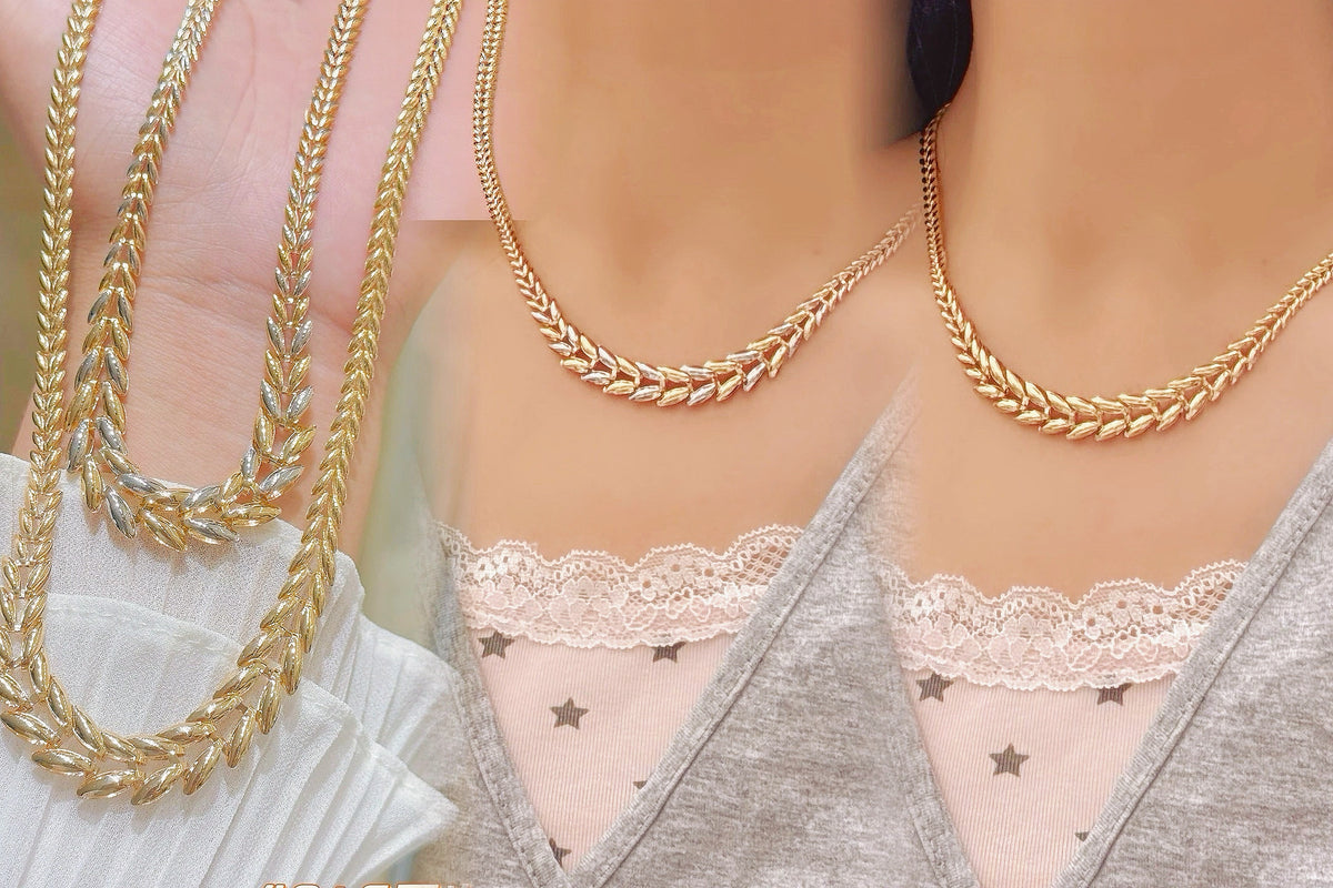 Leaf 18k Gold Necklace (Item No. HFN013）