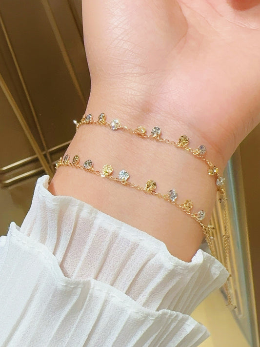 Laser 18K Gold Bracelet (Item No. HFB024）