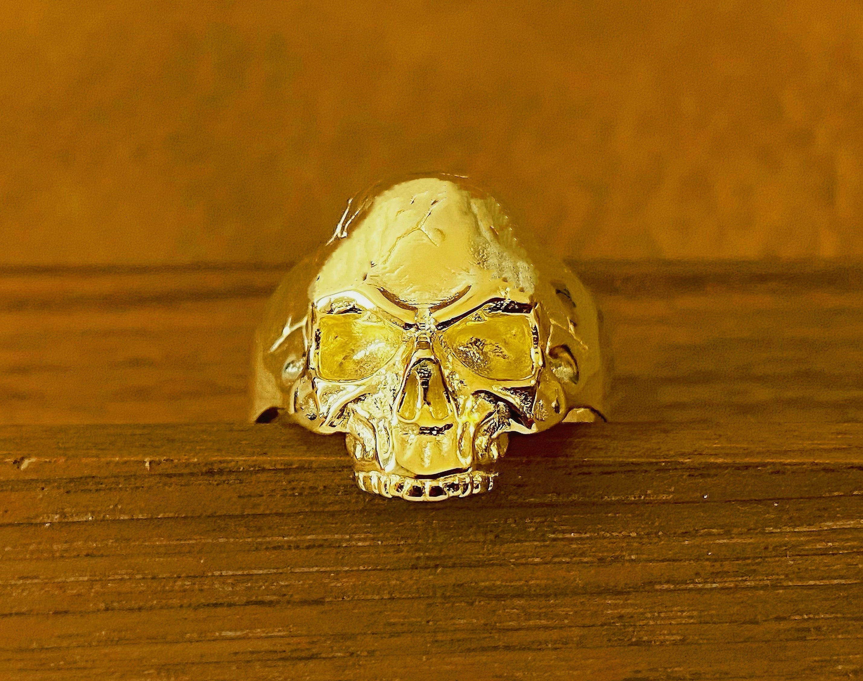 Half Jaw Skull 925 Sterling Silver/9k/14k/18k Gold Ring (Item No. GR0011）